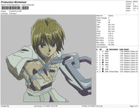 Kurapika Embroidery File 4 size