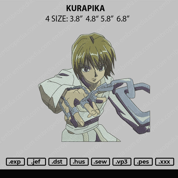 Kurapika Embroidery File 4 size