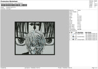Kurapika Icons Embroidery File 4 size