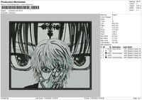 Kurapika Icons Embroidery File 4 size