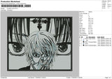 Kurapika Icons Embroidery File 4 size