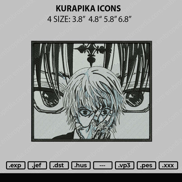 Kurapika Icons Embroidery File 4 size