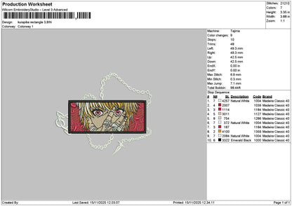 Pika Rectangle Embroidery File 6 sizes