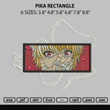 Pika Rectangle Embroidery File 6 sizes