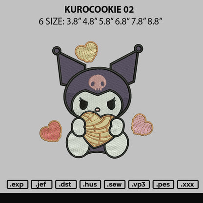 Kurocookie 02 Embroidery File 6 sizes