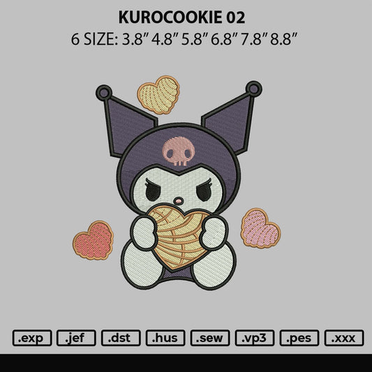Kurocookie 02 Embroidery File 6 sizes