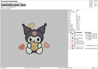 Kurocookie 02 Embroidery File 6 sizes