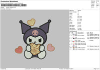 Kurocookie 02 Embroidery File 6 sizes