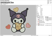 Kurocookie 02 Embroidery File 6 sizes