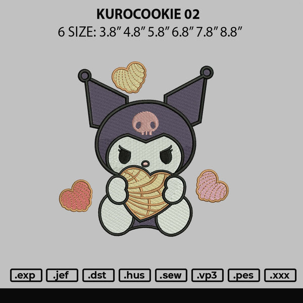 Kurocookie 02 Embroidery File 6 sizes