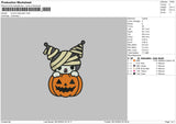 Kuro Halloween Embroidery File 6 sizes