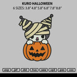 Kuro Halloween Embroidery File 6 sizes