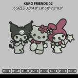 Kuro Friends 02 Embroidery File 6 sizes