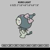 Kuro Light Embroidery File 6 sizes