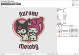 Kuromi Melody Embroidery File 4 size