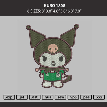Kuro 1808 Embroidery Machine Design File 6 sizes