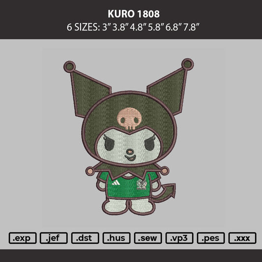 Kuro 1808 Embroidery Machine Design File 6 sizes