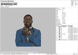 Kevin Hart Embroidery File 4 size