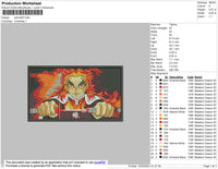 Kyojuro Rectangle  Embroidery File 4 size