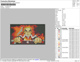 Kyojuro Rectangle  Embroidery File 4 size
