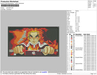 Kyojuro Rectangle  Embroidery File 4 size
