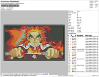Kyojuro Rectangle  Embroidery File 4 size