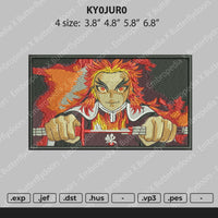 Kyojuro Rectangle  Embroidery File 4 size