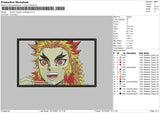 Kyojuro Rengoku Rectangle Embroidery File 4 size