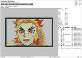 Kyojuro Rengoku Rectangle Embroidery File 4 size