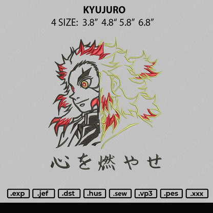 Kyujuro Embroidery File 4 size