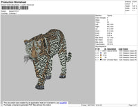Leopard Embroidery File 4 size