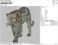 Leopard Embroidery File 4 size