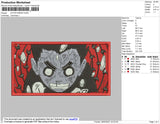 Rock Lee Red Fcae Embroidery File 4 size
