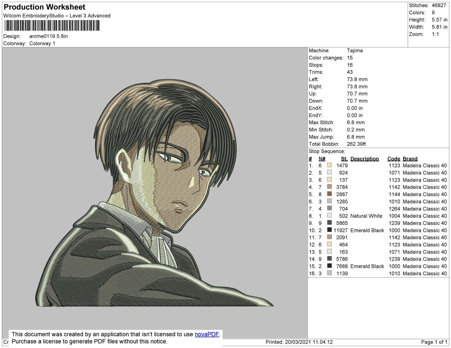 Levi 01 Embroidery File 4 size