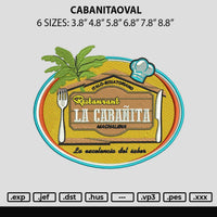 Cabanitaoval Embroidery File 6 sizes