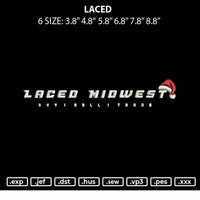 Laced Embroidery File 6 sizes