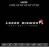 Laced Embroidery File 6 sizes