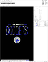 LA Dodgers Embroidery File 4 size
