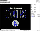 LA Dodgers Embroidery File 4 size