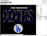 LA Dodgers Embroidery File 4 size