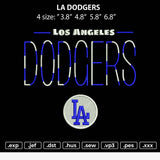LA Dodgers Embroidery File 4 size