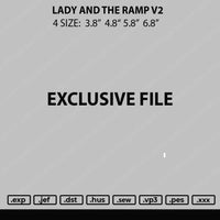 Lady And The Ramp V2 Embroidery File 4 size