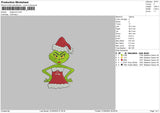 Ladygrinch 0109 Embroidery File 6 sizes