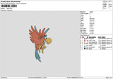 Lago Bird Embroidery File 6 sizes