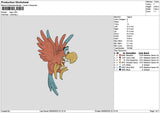 Lago Bird Embroidery File 6 sizes
