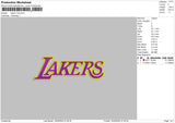Lakerstext 02 Embroidery File 6 sizes