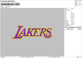 Lakerstext 02 Embroidery File 6 sizes