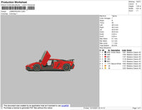 Lamborghini Embroidery File 4 size