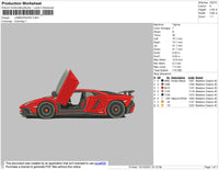 Lamborghini Embroidery File 4 size