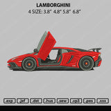 Lamborghini Embroidery File 4 size